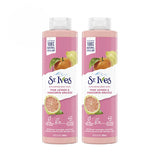 Offer St. Ives Pink Lemon &amp; Mandarin Scrub Shower Gel 650 ml x 2