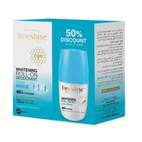 Offers 1 + the second at 50% Beesline deodorant roll-on, skin whitening, fresh breeze 50 ml