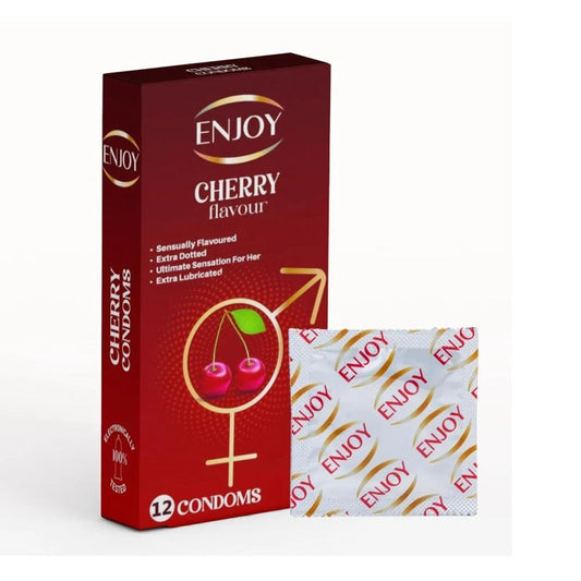 اينجوي واقي ذكري بنكهه الكرز بريميوم 12 قطعة |  صيدلية.كوم.