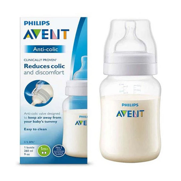 أفنت رضاعة بلاستيك مضادة للتقلصات لعمر شهر وما فوق 