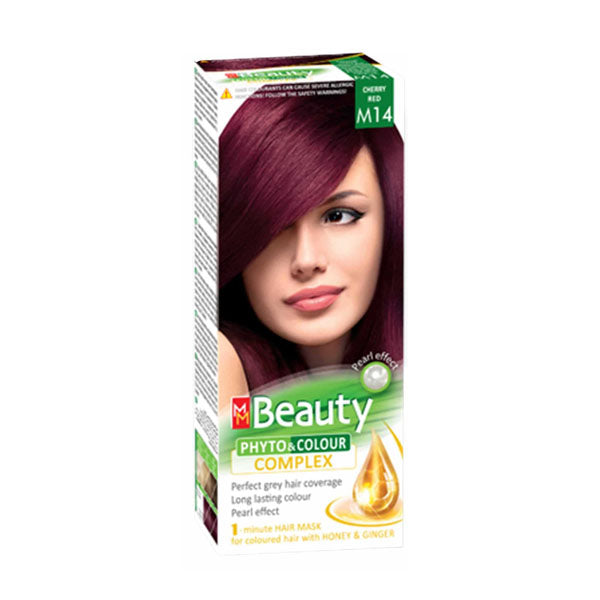ام ام بيوتي صبغة شعر 14 احمر كرز.