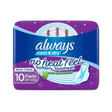 Always Sanitary Napkins, Dry Superior, Large, 10 Count