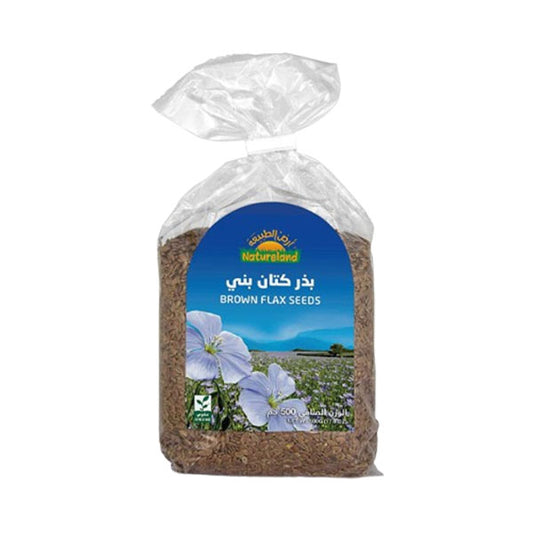 أرض الطبيعة بذر كتان بني 