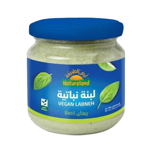أرض الطبيعة لبنة نباتية عضوية بالريحان 