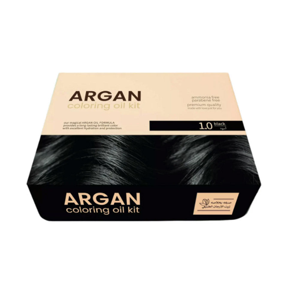 Argan Hair Coloring Oil Kit Black 1.0