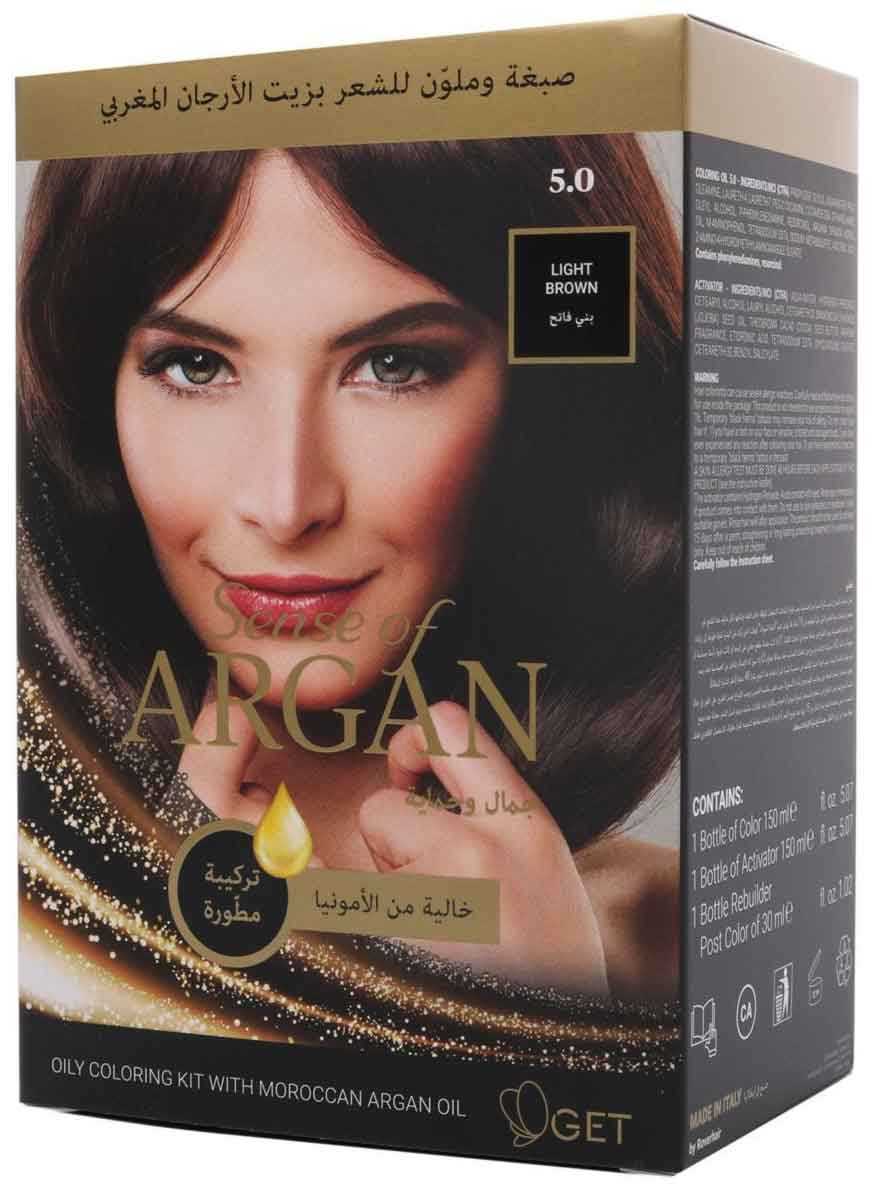 أرجان صبغة وملون للشعر بزيت الأرجان بني فاتح 