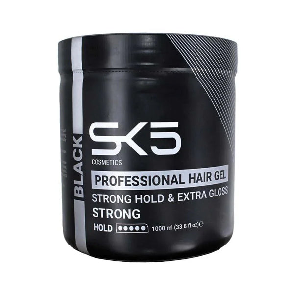 ‏SK5 جل الشعر الاسود لثبات قوي ولمعان جذاب