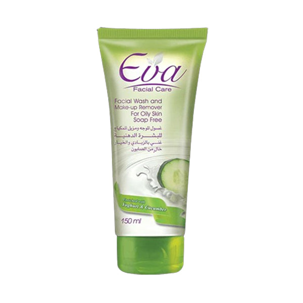 ايفا غسول للوجه ومزيل للمكياج بالزبادي والخيار 150 مل.