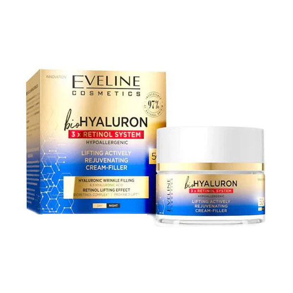 Eveline Bio Hyaluron Facial Cream for Skin Wrinkles with Hyaluronic 50ml