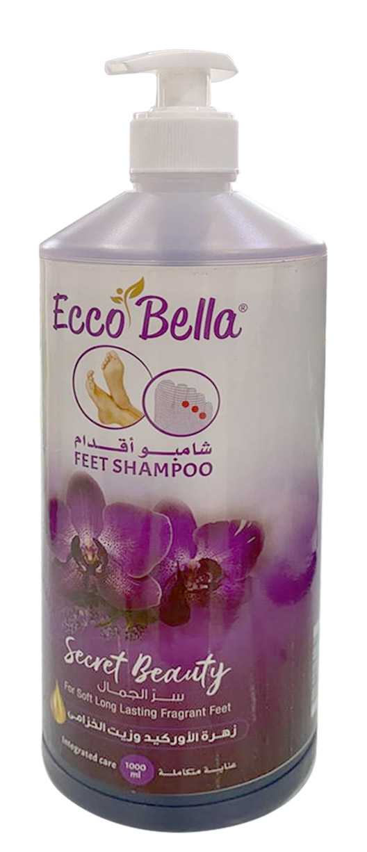 ايكو بيلا شامبو للأقدام زهرة الأوركيد وزيت الخزامى 1000مل.