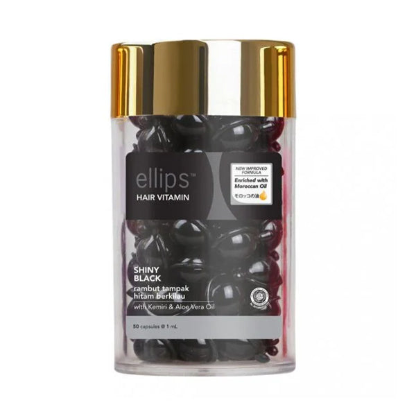 ايلبس كبسولات فيتامين للشعر الاسود اللامع - 50 كبسولة.