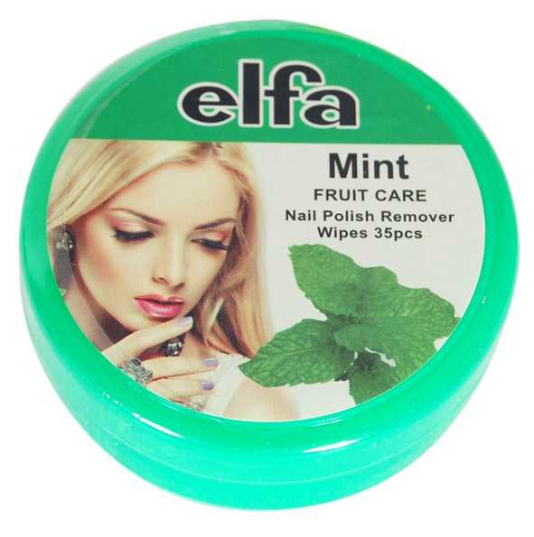 ايلفا مناديل لإزالة طلاء الأظافر برائحة النعناع