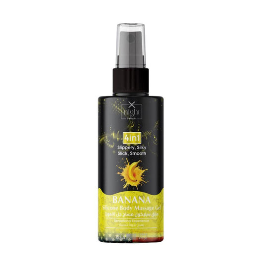 X-Night Delight Massage Gel 4×1 Silicone Banana 120ml