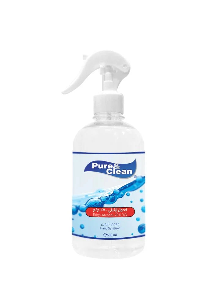 Pure & Clean 70% Ethyl Alcohol Spray 500 ml