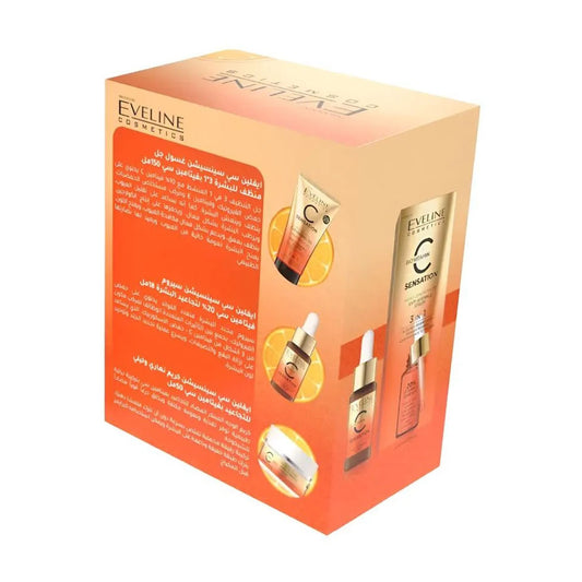ايفلين مجموعة العناية بالبشرة سينسيشن للنضارة وإزالة التصبغات بفيتامين سي |  صيدلية.كوم.