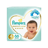 Pampers Premium Care Diapers, Size 4, 14-19 kg, 66 Diapers