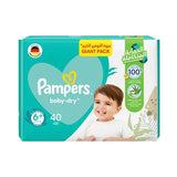 Pampers Baby Dry Diapers Jumbo Pack With Aloe Vera Lotion Size (6+) 14+ Kg 40 Diapers