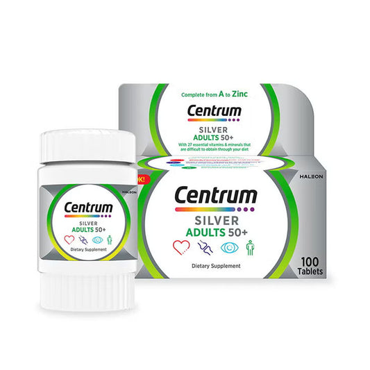 سنتروم الفضي مكمل غذائي متعدد الفيتامينات للبالغين 100 حبة |  صيدلية.كوم.