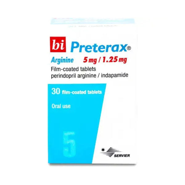 بى بريتيراكس 5 ملغ/1.25 ملغ 30 قرص |  صيدلية.كوم.