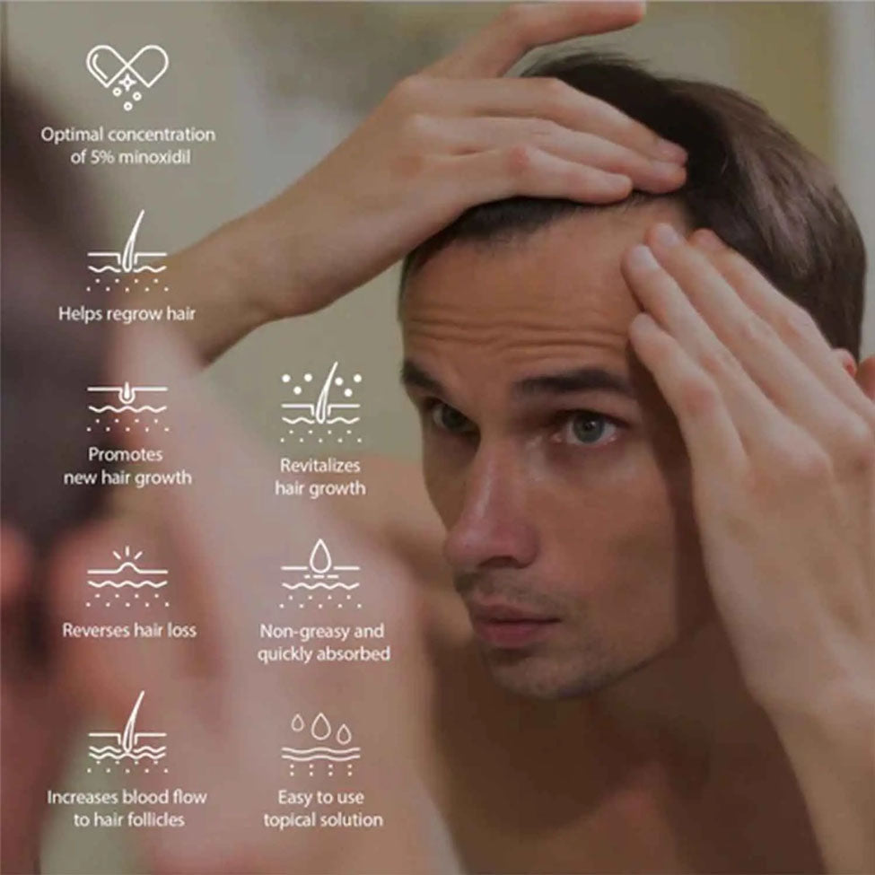 افوجين 5% مينوكسيديل - يرطب البصيلات ويعزز نمو الشعر