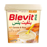 Blevit plus cereal carrots and rice 250 gm