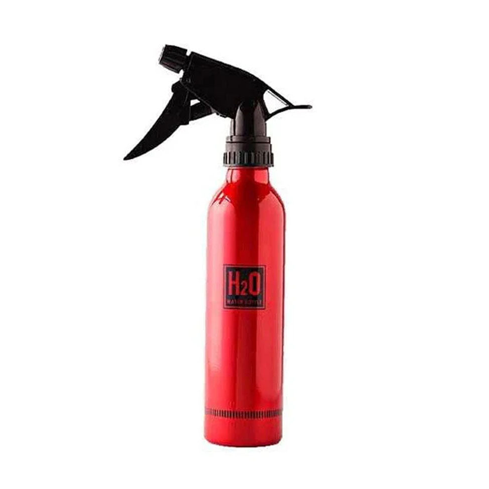 Professional spray bottle suitable for hairdressing / red