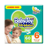 Baby Joy Size (6) Jumbo Box 60 Diapers