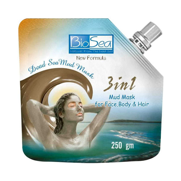 بيو سي قناع طين طبيعي من البحر الميت للوجه و الجسم و الشعر 250 جرام.