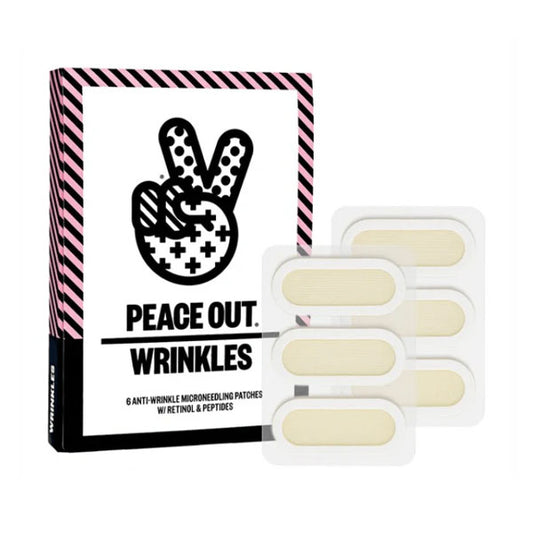 Peace Out to combat wrinkles. Microneedle Hyaluronic Acid Patches with Retinol, Peptides and Vitamin C to Smooth Lines and Wrinkles 6 Patches