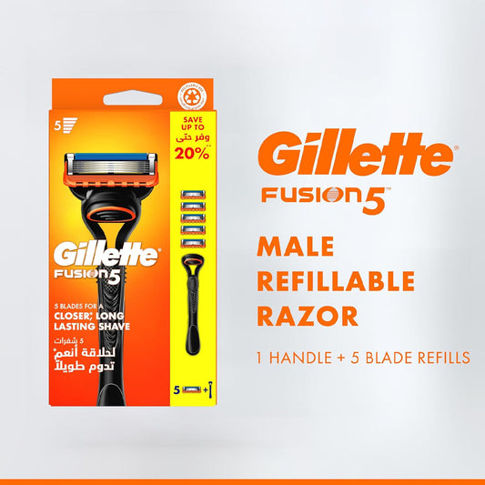 Gillette Fusion Shaving Kit 1 Handle 5 Blades