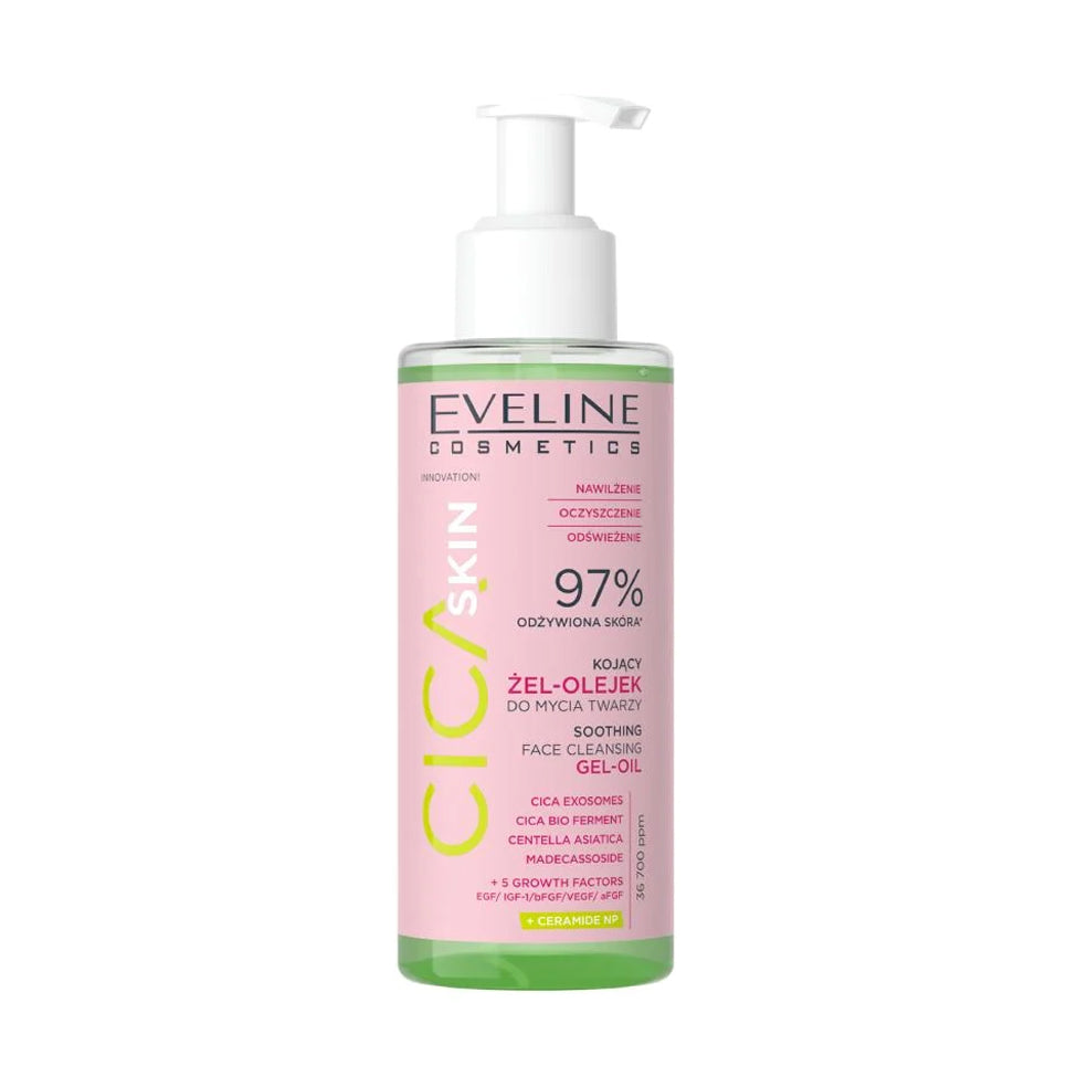 Eveline Soothing Cleansing Oil Gel Wash with Cica Extract 145 ml