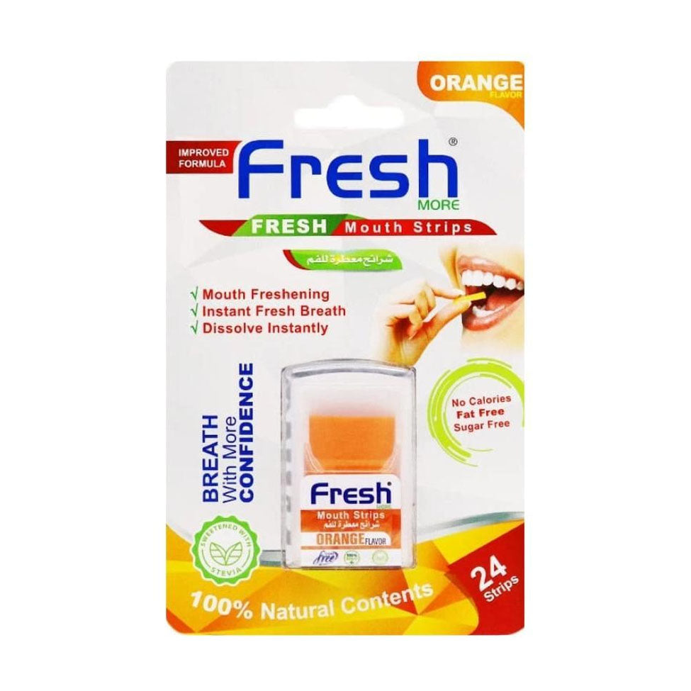 Fresh Orange Flavored Breath Strips, 24 Strips