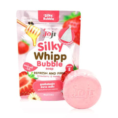 Joji Secret Young Silky Web Bubble Soap Bar with Strawberry and Honey 100g