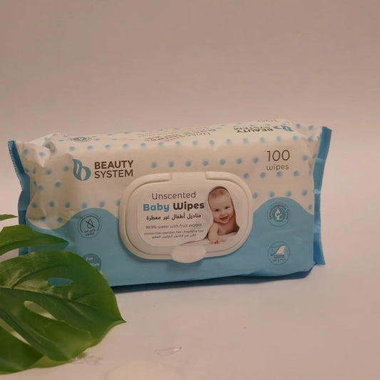 مناديل اطفال غير معطرة 100 منديل من بيوتي سيستم