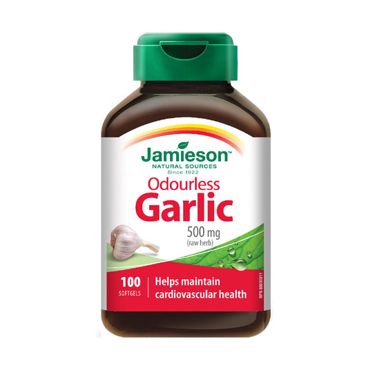 Jamieson Garlic Odorless 500 mg 100 Capsules