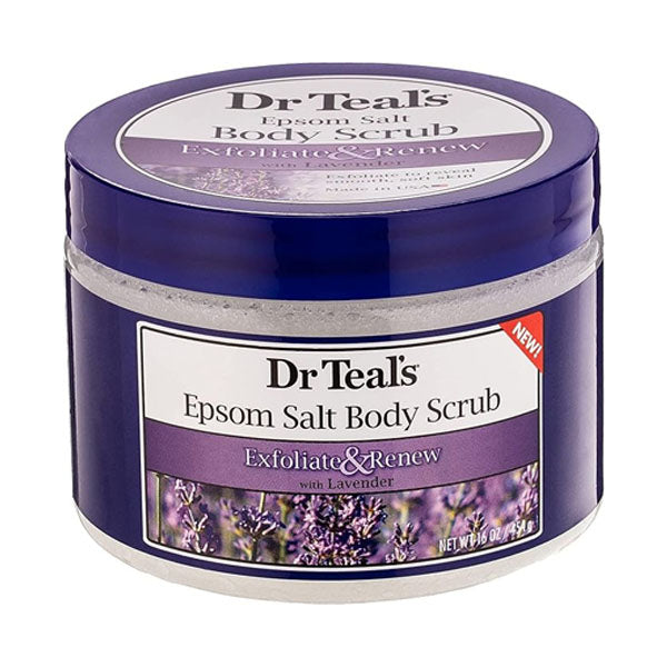 دكتور تيلز صنفره مقشر للجسم بملح إبسوم لافندر 454 جم