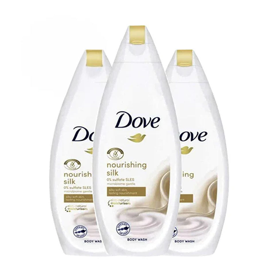 Dove Silk Glow Nourishing Body Wash 500ml x3