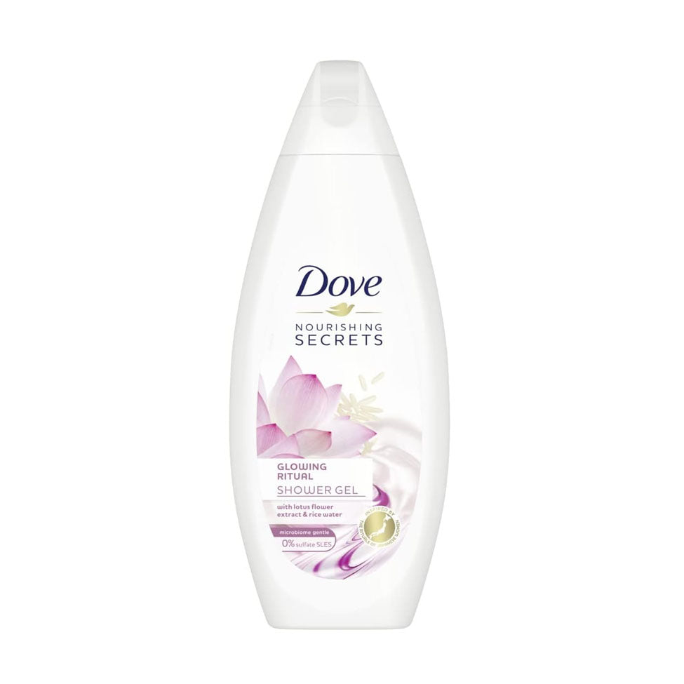 Dove body wash lotus flower and rice water with loofah 250ml