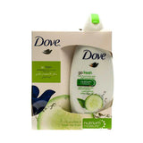 Dove shower gel cucumber and green tea with loofah 250 ml