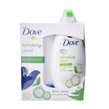 Dove shower gel cucumber and green tea with loofah 250 ml