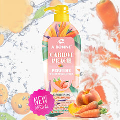 A Bonne Body Lotion For Skin Whitening With Carrot And Peach Scent 500 Ml