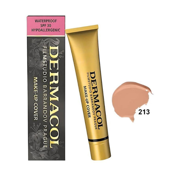 Fond De Teint Dermacol Haute Couvrance Waterproof - Teinte 213 - Boîte D'origine Incluse