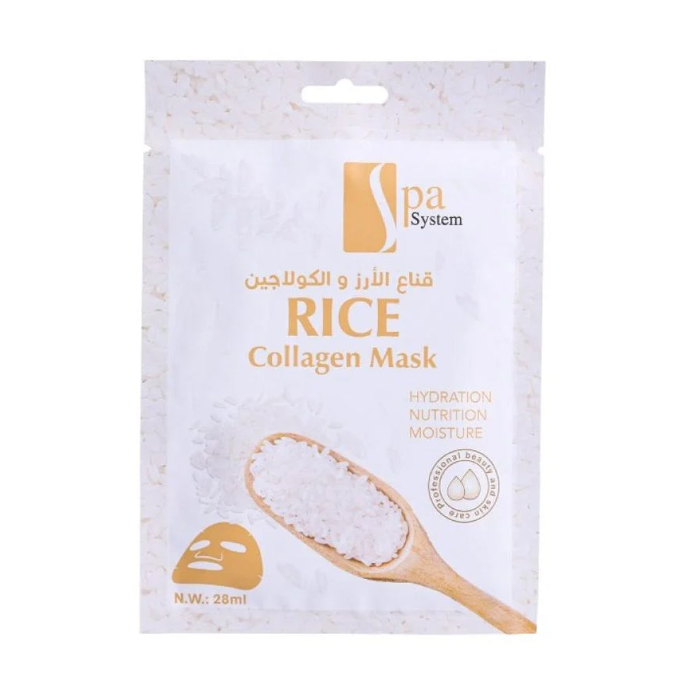 Spa System Rice And Collagen Mask For Moisturizing And Nourishing The Skin 28 ml
