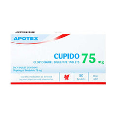 Cupido 75 mg Clopidogrel 30 Tablets