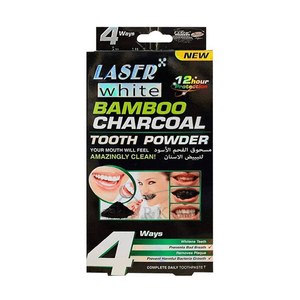 Laser White Black Charcoal Powder for Teeth Whitening 20 g