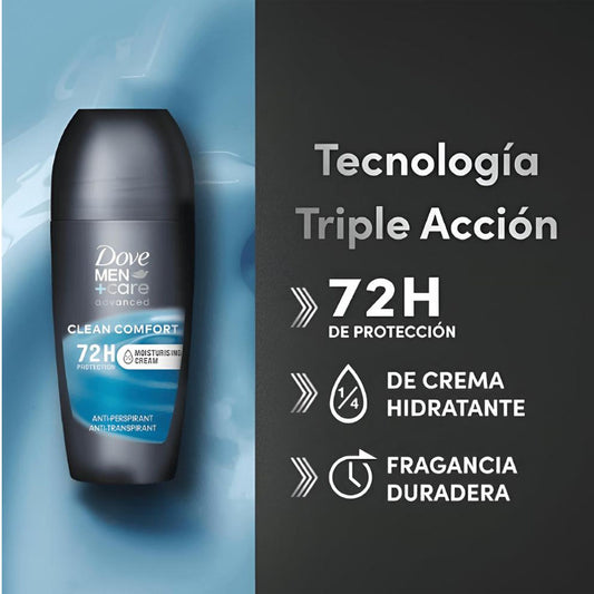 دوف مزيل عرق رول عناية رجالي كلين كومفورت 50 مل |  صيدلية.كوم.