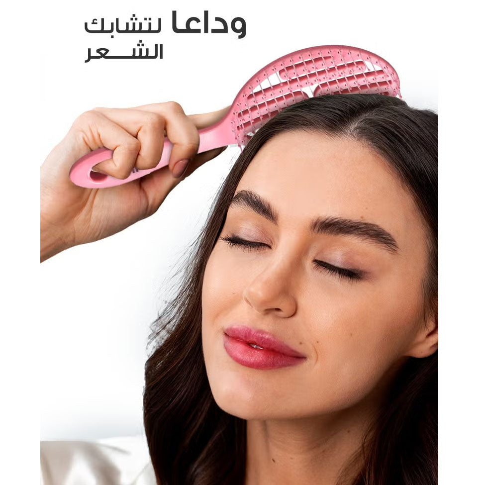 فرشاة الشعر شكل بيضاوي لون وردي من ميلا |  صيدلية.كوم.