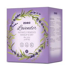 ZORO Lavender Makeup Remover Wipes 20 Wipes