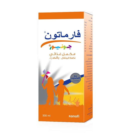 فارماتون جونيور مكمل غذائى مع حديد شراب بنكهة البرتقال 300 مل