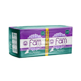 Fam sanitary napkins with wings - green - 20 regular pads